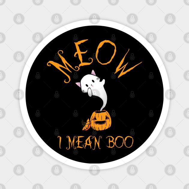 meow, i mean boo for cat lover Magnet by rsclvisual